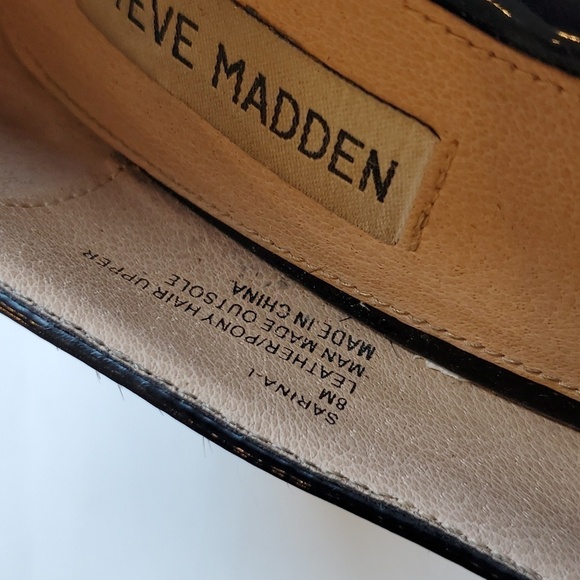 Steve Madden Leopard Print Cow Hair Platform Heels 8 - Picture 5 of 8